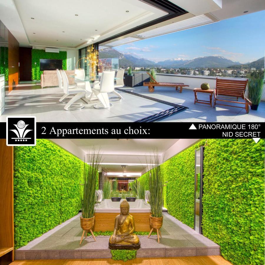 Panoramique 180 Lac Et Montagne Et Nid Secret Spa Romantique Анси Екстериор снимка